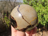 Polished Septaria (Calcite & Aragonite) Spheres  x 4 From Madagascar