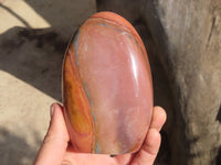 Polished Polychrome Jasper Standing Free Forms  x 3 From Madagascar