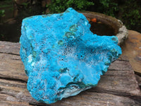 Natural Blue Chrysocolla On Silky Malachite Matrix Specimen  x 1 From Kulukuluku, Congo - Toprock Gemstones and Minerals 