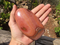 Polished Polychrome Jasper Standing Free Forms  x 3 From Madagascar