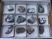 Natural Rare Silver Lead Galena Specimens  x 12 From Namibia - Toprock Gemstones and Minerals 