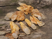 Natural Orange Hematoid Quartz Clusters & Crystals  x 7 From Madagascar - TopRock