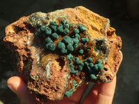 Natural Rare Ball Malachite On Drusy Quartz & Dolomite Specimens x 2 From Kambove, Congo