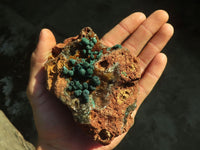 Natural Rare Ball Malachite On Drusy Quartz & Dolomite Specimens x 2 From Kambove, Congo