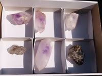 Natural Mixed Brandberg Quartz Specimens  x 6 From Namibia - Toprock Gemstones and Minerals 