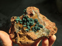 Natural Rare Ball Malachite On Drusy Quartz & Dolomite Specimens x 2 From Kambove, Congo