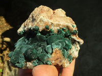 Natural Rare Ball Malachite On Drusy Quartz & Dolomite Specimens x 2 From Kambove, Congo