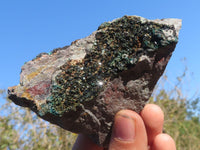 Natural Rare Copper Phosphate Libethenite On Dolomite Clusters  x 7 From Shituru, Congo - TopRock