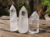 Polished Clear Quartz Crystal Points x 24 From Madagascar