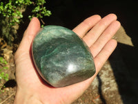 Polished Green Fuchsite Quartz Free Forms With Pyrite Specks  x 2 From Madagascar - Toprock Gemstones and Minerals 