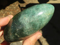 Polished Green Fuchsite Quartz Free Forms With Pyrite Specks  x 2 From Madagascar - Toprock Gemstones and Minerals 