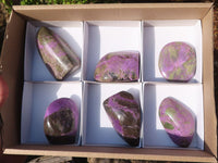 Polished Stichtite & Serpentine Free Forms x 6 From Barberton, South Africa