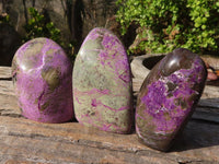 Polished Stichtite & Serpentine Free Forms x 6 From Barberton, South Africa