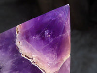 Polished "Witches Hat" Chevron Amethyst Crystals x 4 From Zambia