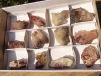 Natural Red Hematoid Quartz Specimens x 12 From Karoi, Zimbabwe