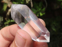 Polished Double Terminated Clear Quartz Crystals (One Smokey Phantom) x 6 From Madagascar - TopRock