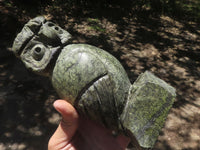 Polished Hand Carved Verdite Owl  x 1 From Zimbabwe - TopRock