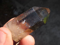 Polished  Wispy Phantom Smokey Quartz Points  x 12 From Madagascar