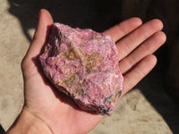 Natural Rough Red Rhodonite Specimens x 3 From Zimbabwe