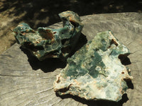 Natural Rough Mtorolite / Chrome Chrysoprase Specimens  x 2 From Mutorashanga, Zimbabwe - TopRock