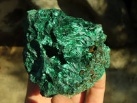 Natural Chatoyant Silky Malachite Specimens  x 3 From Kasompe, Congo