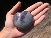 Polished Purple Lepidolite Hearts  x 6 From Madagascar - TopRock