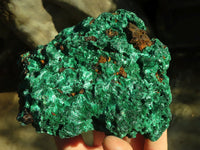 Natural Chatoyant Silky Malachite Specimens  x 3 From Kasompe, Congo