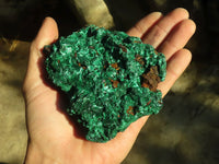 Natural Chatoyant Silky Malachite Specimens  x 3 From Kasompe, Congo