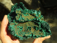 Natural Chatoyant Silky Malachite Specimens  x 3 From Kasompe, Congo