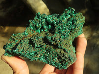 Natural Chatoyant Silky Malachite Specimens  x 3 From Kasompe, Congo