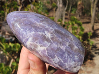 Polished Purple Lepidolite Standing Free Forms  x 4 From Madagascar