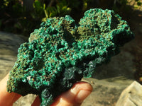 Natural Chatoyant Silky Malachite Specimens  x 3 From Kasompe, Congo