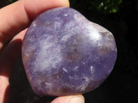 Polished Purple Lepidolite Hearts  x 6 From Madagascar - TopRock