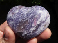 Polished Purple Lepidolite Hearts  x 6 From Madagascar - TopRock