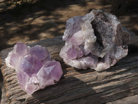 Natural Small Stunning Jacaranda Amethyst Clusters  x 2 From Mumbwa, Zambia - TopRock