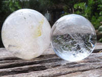 Polished Clear Quartz Crystal Balls  x 4 From Madagascar - TopRock