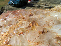 Natural Giant Phantom Hematoid Karoi Quartz Cluster x 1 From Karoi, Zimbabwe