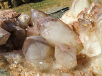 Natural Giant Phantom Hematoid Karoi Quartz Cluster x 1 From Karoi, Zimbabwe