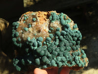 Natural Rare Ball Malachite On Drusy Quartz & Dolomite Matrix  x 1 From Congo - Toprock Gemstones and Minerals 