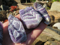 Natural Rough Selected Chevron Amethyst Pieces - sold per 1 kg from Zambia - TopRock