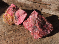 Natural Rough Red Rhodonite Specimens  x 12 From Zimbabwe