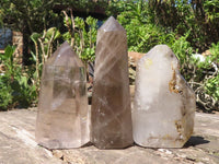 Polished Stunning Selection Of Smokey Quartz Crystals  x 3 From Madagascar - TopRock