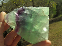 Polished Half Polished Watermelon Fluorite Free Form Slabs  x 6 From Uis, Namibia - TopRock