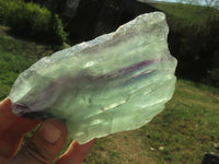 Polished Half Polished Watermelon Fluorite Free Form Slabs  x 6 From Uis, Namibia - TopRock