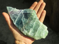 Polished One Side Polished Watermelon Fluorite Pieces  x 2 From Malawi