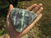 Polished Half Polished Watermelon Fluorite Free Form Slabs  x 6 From Uis, Namibia - TopRock