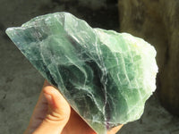 Polished One Side Polished Watermelon Fluorite Pieces  x 2 From Malawi