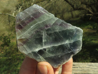 Polished Half Polished Watermelon Fluorite Free Form Slabs  x 6 From Uis, Namibia - TopRock