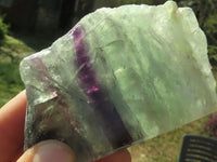 Polished Half Polished Watermelon Fluorite Free Form Slabs  x 6 From Uis, Namibia - TopRock