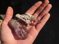 Natural Smokey / Window Amethyst Crystals  x 12 From Chiredzi, Zimbabwe